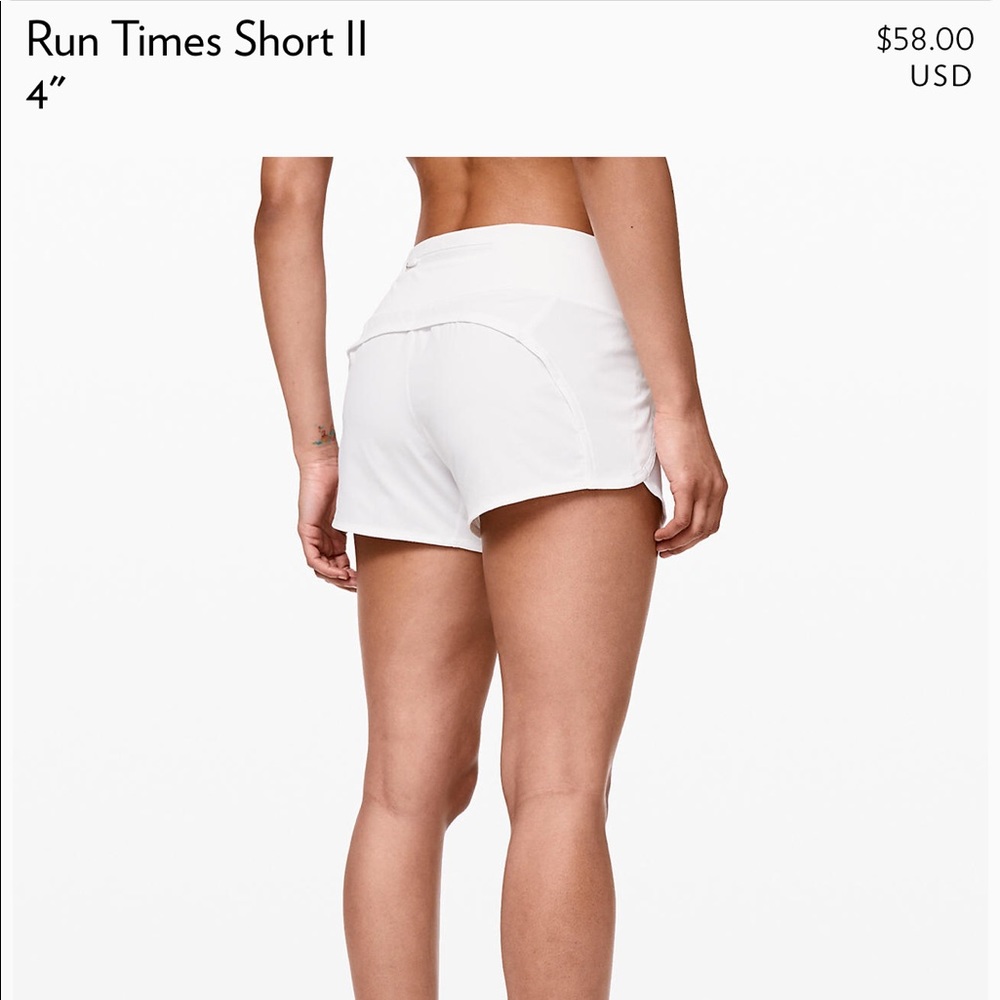 Lululemon Run Time Short in White